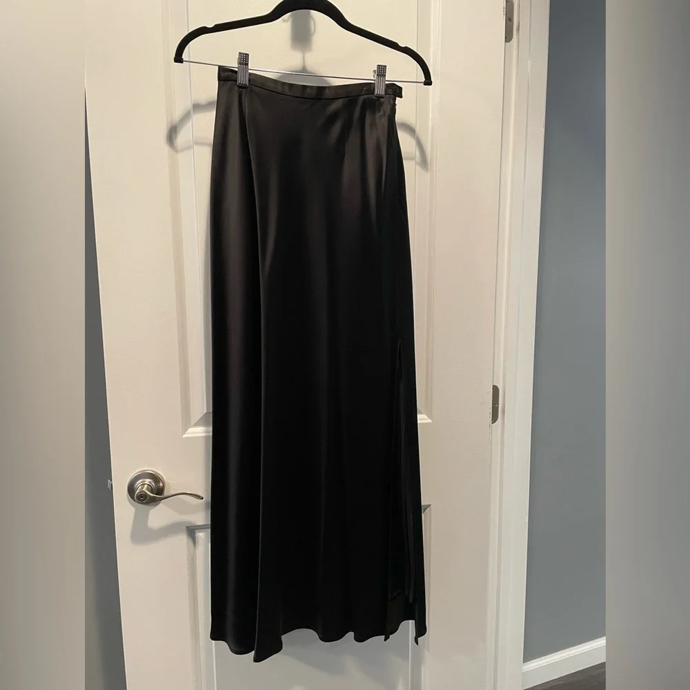 Ann Taylor Black Satin Maxi Skirt - Picture 6 of 15